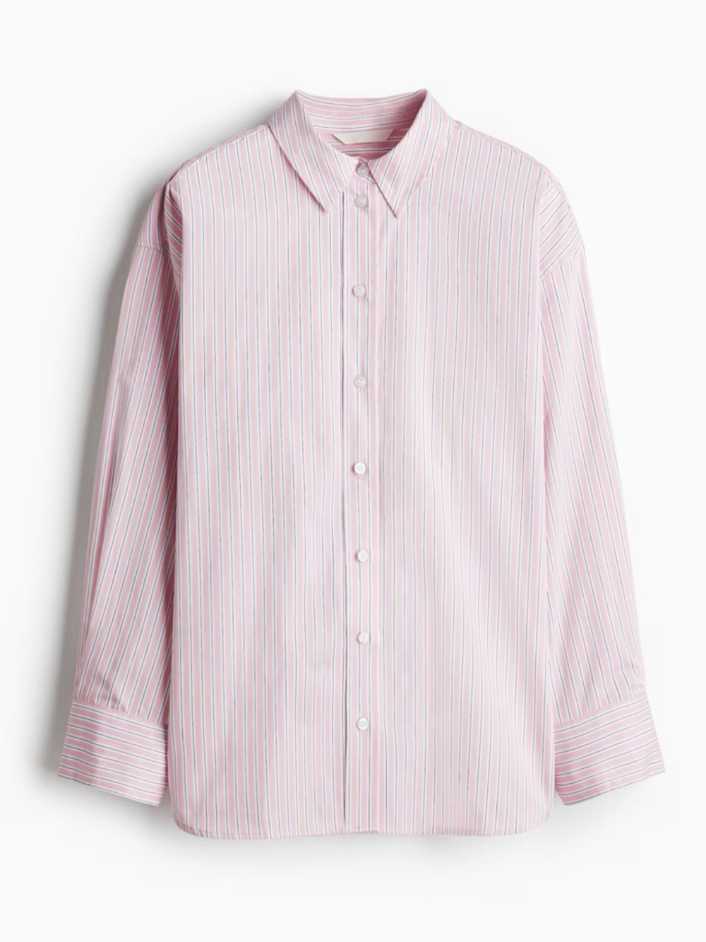 NWOT H&M Oversized Striped Button-Up Poplin Shirt